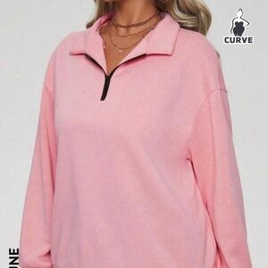 Pink half zip